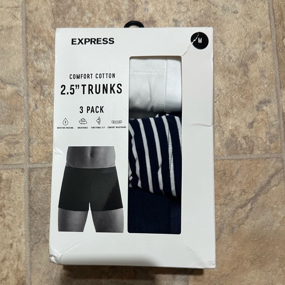 Express Comfort Cotton Men's 2.5" Trunks